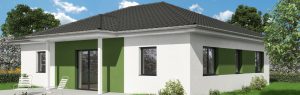 Bungalow OPAL 101 - Der Blick auf die Terrasse