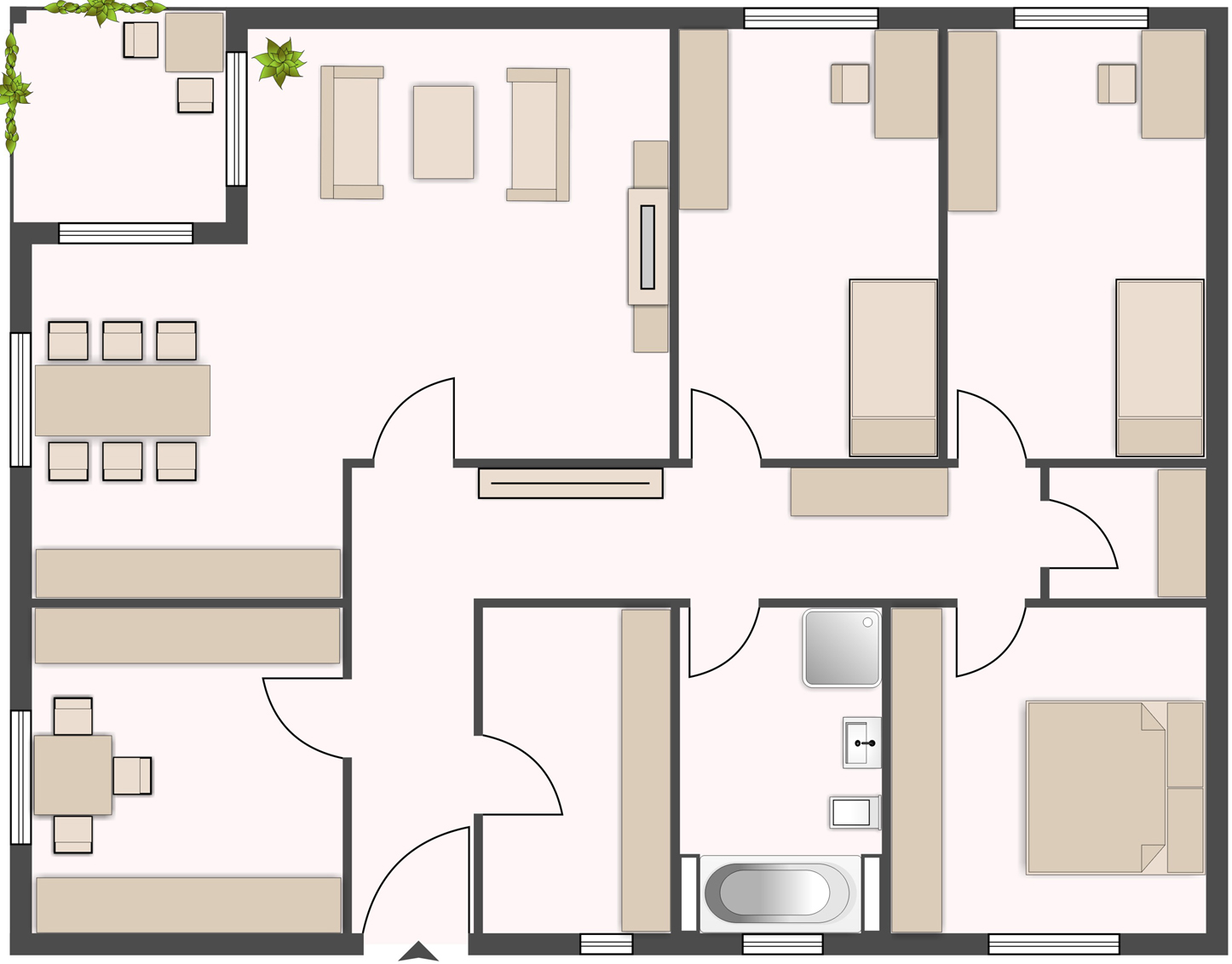 Bungalow OPAL 124 - Grundriss Erdgeschoss