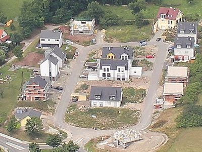 Wohngebiet Jena Ilmnitz - Luftaufnahme im August 2017
